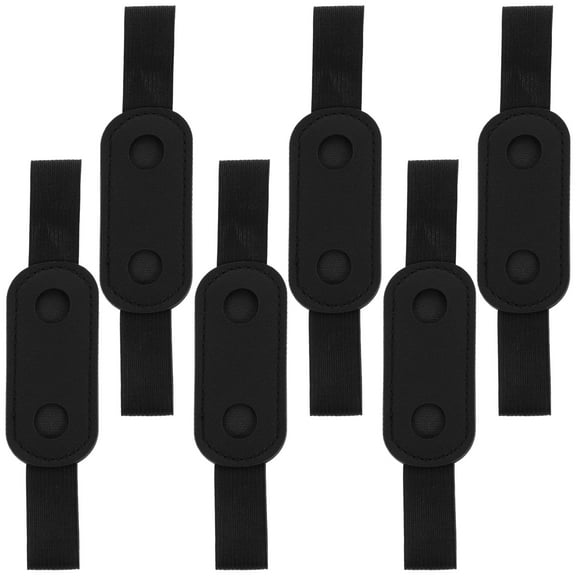 6 Pcs Strap Pen Case Pocket Holder Binder Notebook Pencil Holders Black