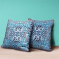 thumbnail image 3 of Floral Paisley Throw Pillow with Removable Cover in Red Blue Black 18x18, 3 of 4