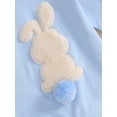 thumbnail image 6 of ZINTAOZT Easter Baby Boy Girl Outfit Embroidery Bunny Rompers Bunny Tail Jumpsuit Unisex Newborn Infant Easter Clothes, 6 of 8