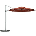 thumbnail image 4 of Gymax Parasol Déporté Suspendu de Patio 11 Pi avec Base d'Inclinaison à 360° Rouge Brique, 4 of 10