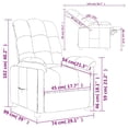 thumbnail image 4 of vidaXL Fauteuil Inclinable Tissu Taupe, 4 of 5