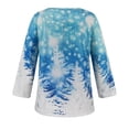 thumbnail image 5 of Meichang Hauts d'Automne pour Femmes Grande Taille T-Shirts Graphiques Pailletés Arbre de Noël Légers à Manches Longues Col Ras du Cou Chandail de Noël Hauts des Fêtes, 5 of 5