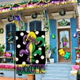 thumbnail image 3 of Newhomestyle Mardi Gras Fleur de Lis Welcome Garden Flag 12 x 18 Inch Vertical Double Sided Polka Dot New Orleans Carnival Celebration Holiday Party Yard Farmhouse Outdoor Decoration, 3 of 4