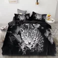 thumbnail image 1 of 3PCS Wolf Tiger Lion Animal Pattern Bedding Sets Home Bedclothes Super King Cover Pillowcase Comforter Polyester Bedding Set, 1 of 5