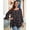 A-Black40, variant on LATWIIV Womens Round Neck 3/4 Sleeve Tops Basic Button T-Shirts Solid Loose Cute Tunic Tee Blouses Fit Pullover A-SteelBlue32 3X