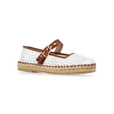 Time and Tru Women's Espadrille Mary Jane Flats