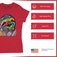 thumbnail image 4 of Tee Hunt Dean Russo Cute Lazy Sloth T-Shirt Funny Wild Life Colorful Women's T-Shirt Tee, Red, Medium, 4 of 5