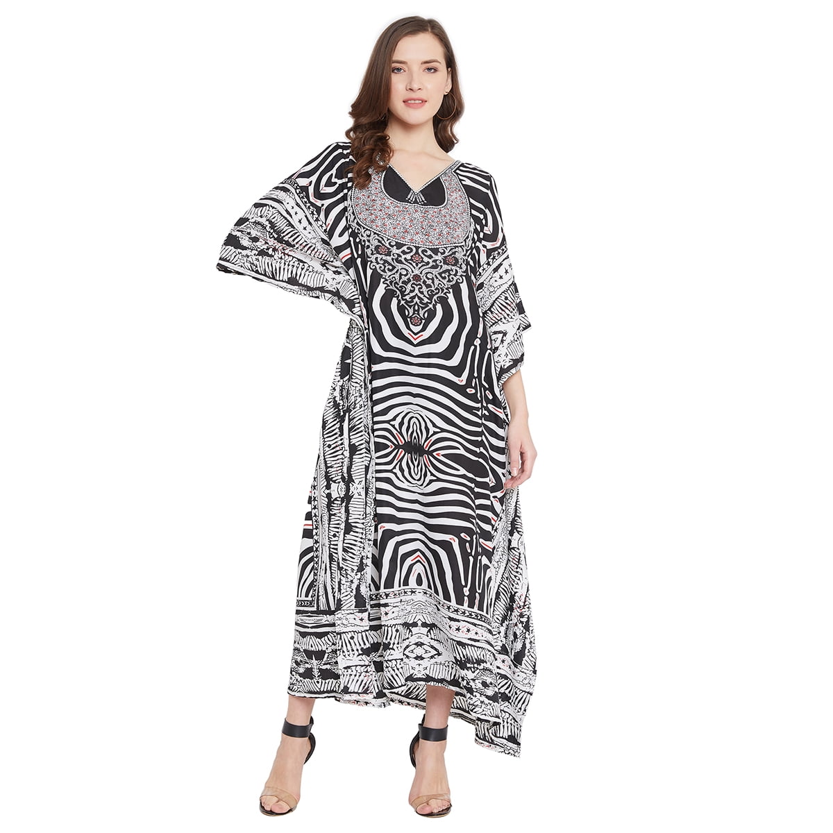 Oussum - Oussum Women Plus Size Kaftan Maxi Dress Kimono Sleeve Caftan ...