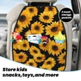 thumbnail image 5 of 2pce Car Seat Anti-Kick Storage Pad Anti-Dust Anti-Kick Anti-Wear Pad Used In Most Car Seats Suv Truck Cars Yellow Sunflowers, 5 of 8