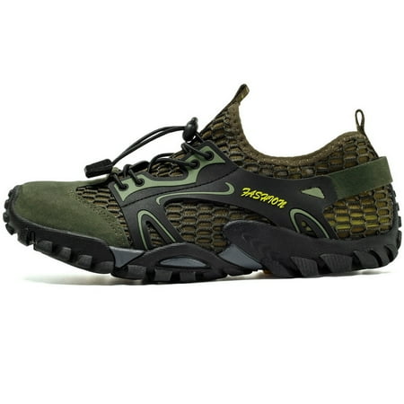 

Mens Outdoor Sneakers Water Shoes Mesh Breathable Slip on Flats Casual Anti-slip Hiking New