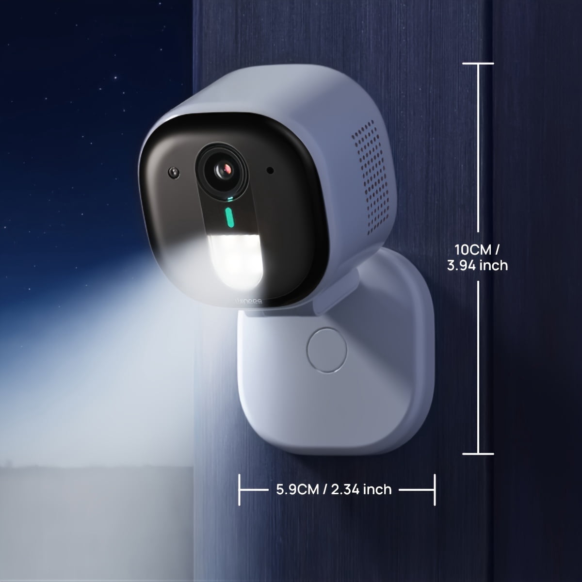 Wired 2K Wi-Fi Security Camera with Color Night Vision, AI Human/Pet Detection, Two-Way Audio, Cloud & 128G SD Card Storage for Indoor Home Use
