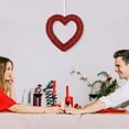 thumbnail image 4 of Flocked Heart Wreath Red 12 Inch - Valentine's Day Festive Decor, Heart Shaped Hanging Sign for Front Door, Wedding & Anniversary, 4 of 5