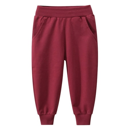 

Baby Pants Autumn Toddler Boys Pants Solid Color Sport Pants Casual Outwear Fashion For Children Clothing Toddler Girl Pants Toddler Sweatpants(Color:Red Size:5-6 Years)