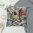 thumbnail image 2 of Orinice Birds, Branch, Snow Graphic Decorative Pillow Cover for Home Couch Bed Sofa 18x18in, 2 of 5
