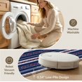 thumbnail image 5 of ODIKA 6'x9' Washable Area Rug Easy Care, Non-Shedding, Striped Nautical Navy Bold Strip Graphic Field Border Mudroom for Queen Size Bedroom Under Bed Master Suite, 5 of 7