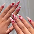 thumbnail image 1 of Exprimidor de uñas Sutaozhi para San Valentín, labios largos de color rojo almendra, 24 unidades, 1 of 7