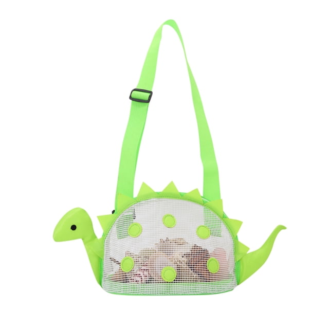 Xuyuer Printed Shell Beach Bag Mesh Toy Storage Pouch for Sand Toys Outdoor Pool, Green,Simple and Functional Adventure GearMulti Purpose Outdoor Tools