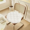 thumbnail image 5 of Winter Chair Cushion, Plush Office Chair Pad, Warm Soft Comfortable Long Sitting Home Seat Cushion for Desk Chair, Pink Khaki Black Gray Green White, 40x40cm Polyester, 5 of 7