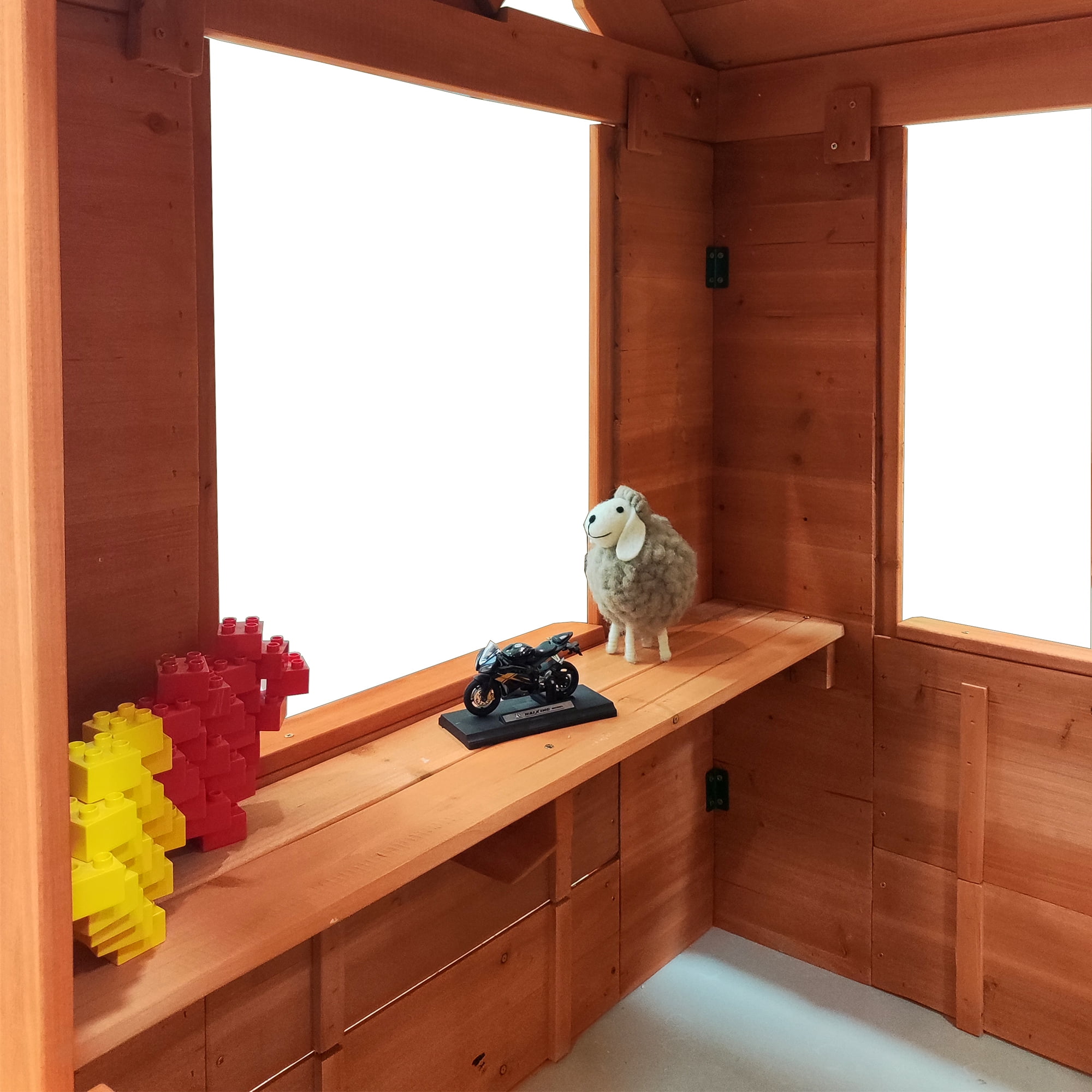CIPACHO 55" Wooden Kids Playhouse with 2 Windows and Flowerpot Holder, Outdoor Play House for Kids Ages 4-8, Orange CIPACHO 55" Wooden Kids Playhouse with 2 Windows and Flowerpot Holder, Outdoor Play House for Kids Ages 4-8, Orange