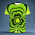 thumbnail image 2 of IWRICH Men's Short Sleeve Plus Size Shamrock T Shirts Crew Neck St. Patrick's Day Clover Tees Holiday Printed Tops 04-Green XL, 2 of 3