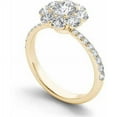 thumbnail image 2 of 1-3/4 Carat T.W. Diamond Flower-Shape Cluster 14kt Yellow Gold Engagement Ring, 2 of 5