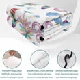 thumbnail image 4 of Quilts Twin Size Bedding Set, Summer Beach Lightweight Quilted Comforter, Colorful Surfboard Swim Ring Palm Tree Soft Reversible Bedspread Coverlet with Pillow Covers for All Season, 68" x 86", 4 of 9