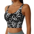 thumbnail image 2 of KLL Hand Drawn Snake for Workout Tank Tops for Women,U Back Fitness Top Built in Shelf Bras Padded Fit for Yoga Gym-Medium, 2 of 8