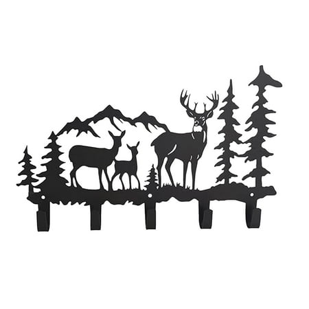 

REYYOISKA Bear Deer Wolf Metal Towel Hook Animal Towel Holder Bath Towel Hook Wall Mounted Metal Towel Rack For Bathroom Kitchen Towel Hanger Home