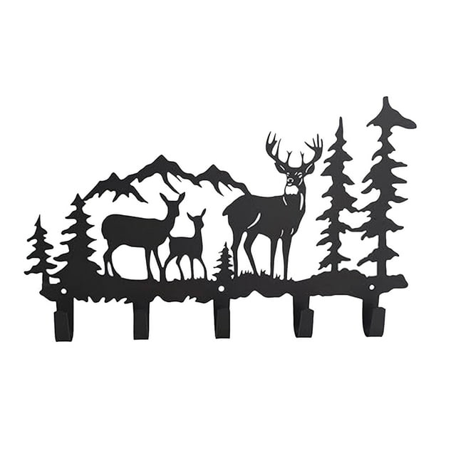 Metal Towel Hook Bear Deer Wolf Animal Wall Mount Rack for Kitchen Bathroom Towel Holder Unique Home Accessory