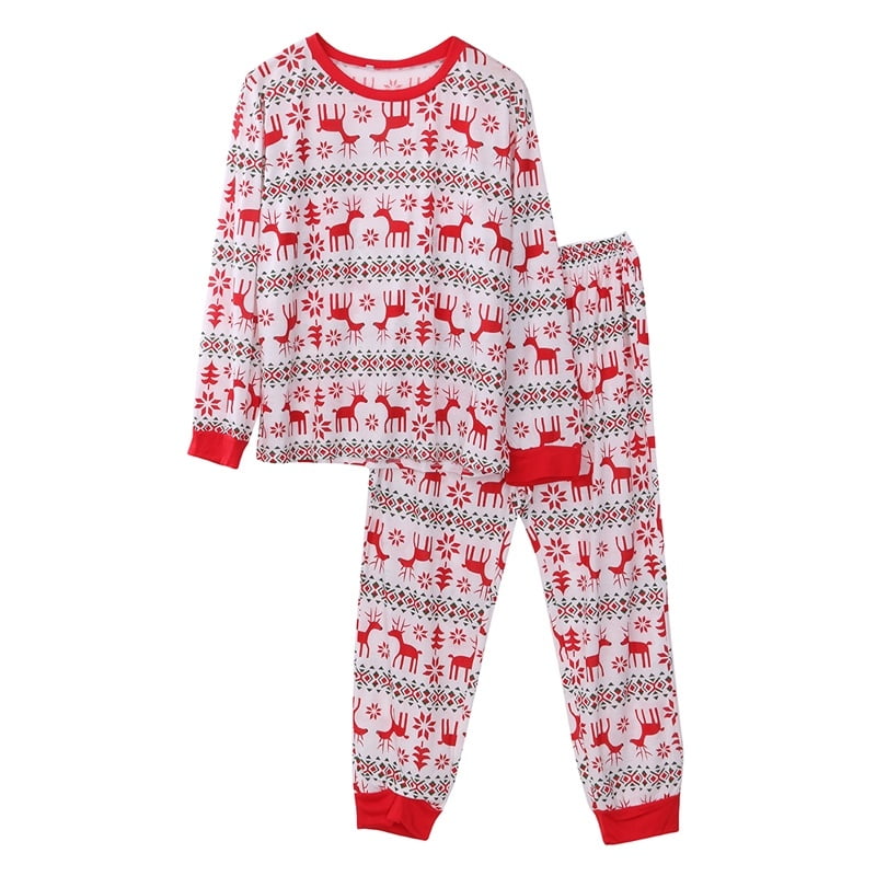 Christmas Women Men Family Pajamas Sleepwear Nightwear Long Johns