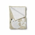 thumbnail image 2 of Birds Soft Flannel Fleece Throw Blanket, 2 Birds on a Branch Singing Love Songs Friend Valentine Couple Hope Living, Cozy Plush for Indoor and Outdoor Use, 50" x 70", Cream Black White, by Ambesonne, 2 of 6