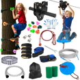 thumbnail image 1 of Kit de tirolesa FAHKNS de 160 pies para niños y adultos de hasta 180 kg, 1 of 9