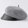 thumbnail image 4 of CoCopeaunts Newsboy Hats for Women Fashion Winter Hat Leather Brim Beret Hat Vintage Casual Newsboy Cap Retro Berets, 4 of 7