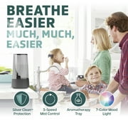 PureGuardian 475 Sq. ft, 1 Gallon Ultrasonic Cool Mist Humidifier with Aroma Tray, H980C