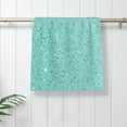 thumbnail image 5 of Bingfone Teal Turquoise Glitter Ultra Absorbent & Soft Hand Towels for Bath, Hand, Face, Gym and Spa-27.5x16in, 5 of 8