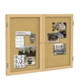 thumbnail image 2 of Ghent's Wood 48" x 60" 2 Door Enclosed Bulletin Board in Natural, 2 of 3