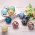 thumbnail image 5 of Uxcell 3Pcs Decorative Glass Balls 2.36 Inch Orbs Centerpiece Balls Mosaic Glass Ball Sphere for Decor Bowls Vases Dining Table Party, Silver Black, Gold Tone, Light Yellow, 5 of 5