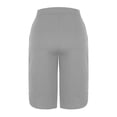 thumbnail image 7 of Women's High Waisted Capri Pants with Pockets Knee Length Quick Dry Athletic Yoga Workout Swim UPF50+ Summer 2025 Petite Gray, 7 of 7