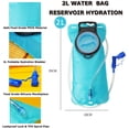 thumbnail image 3 of Vessie d'Hydratation, Sac de Rangement Léger pour Réservoir d'Eau de 2 L, Sac à Dos avec Réservoirs d'Hydratation pour la Randonnée, le Vélo, l'Escalade, le Cyclisme, la Course (Bleu), 3 of 5