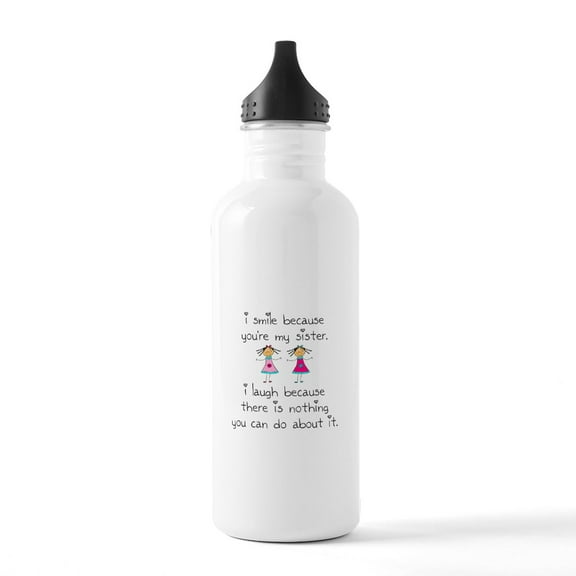 CafePress - Sister Smile Stainless Water Bottle 1 - Stainless Steel Water Bottle, Sports Bottle, 1.0L