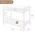 thumbnail image 2 of Yiwa Twin-Twin Metal Bunk Bed, Industrial Style Steel Frame with Full-Length Guard Rails and Ladder, Space-Saving Design, 2 of 7