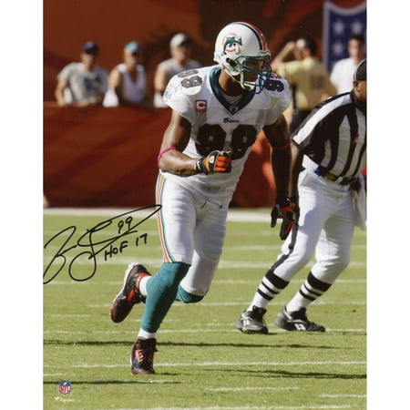 Jason Taylor Miami Dolphins Autographed 8" x 10" Running Photograph with "HOF 17" Inscription - Fanatics Authentic Certified
