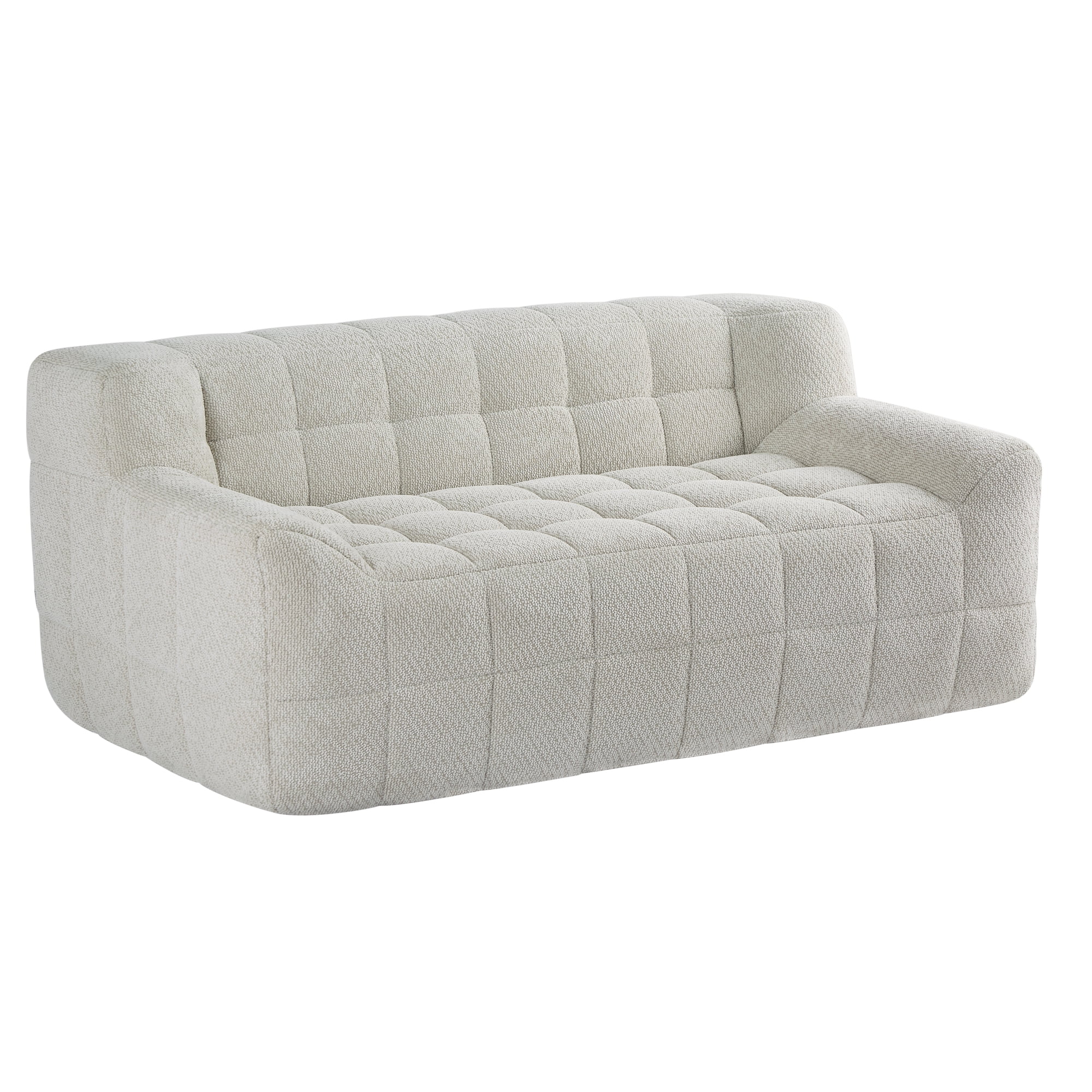 Jopath 65" Oversized Loveseat Sofa Deep Seat Corduroy Couch,Full Compression Sofa,No Assembly Required,Beige