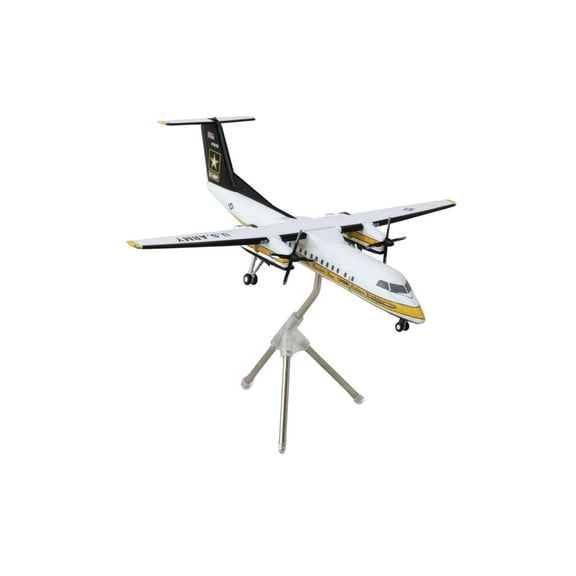 Bombardier C-147A Transport Aircraft US Army White w/Yellow & Black 1/200 Diecast Model Airplane by GeminiJets