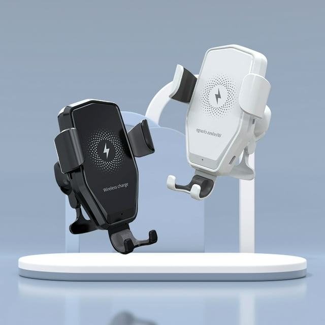 15W Fast Wireless Car Charger for iPhone & Android - Auto-Clamping Phone Mount with Type-C Input for Safe, Hands-Free Charging