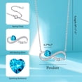 thumbnail image 2 of TINGN Mom Birthday Gifts Infinity Necklace 925 Sterling Silver Heart Birthstone Necklace Mom Jewelry Christmas Valentines Mothers Day Birthday Gifts for Mom, 2 of 7