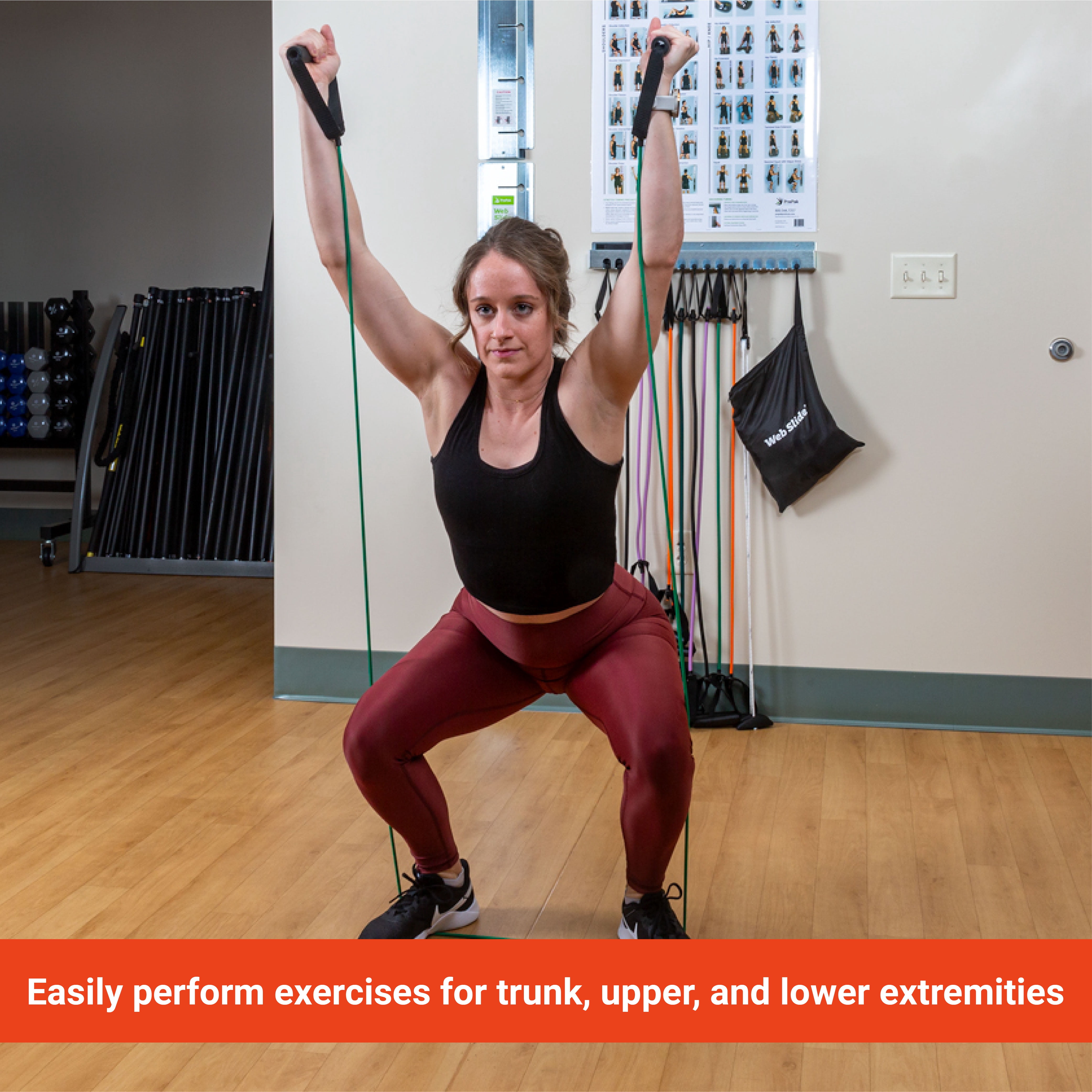 ExerBand 5 ft. Single Strand Bilateral Resistance Tubing for Exercise, Rehab, Physical Therapy, and Stretching - Compatible with Web Slide/PrePak Products, 5 Pack