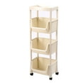 thumbnail image 1 of Ultra Thin Storage Rack with Multiple Layers, Durable and Easy to Install Plastic Shelf Organizer, Rolling Cart for Convenient Storage, Laundry Room, Kitchen, Bathroom, 1 of 8