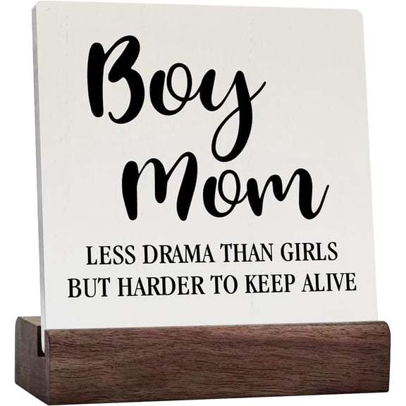 Mother And Son Ceramic Table Sign Rustic Boy Mom Ceramic Table Sign Decorative Sign For Home Bedroom Desk Table Shelf Decor
