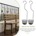 thumbnail image 6 of 2 Pcs Pineapple Hook Air Plants Hanging Hooks Corridor Holder Rack Hangers Black, 6 of 8